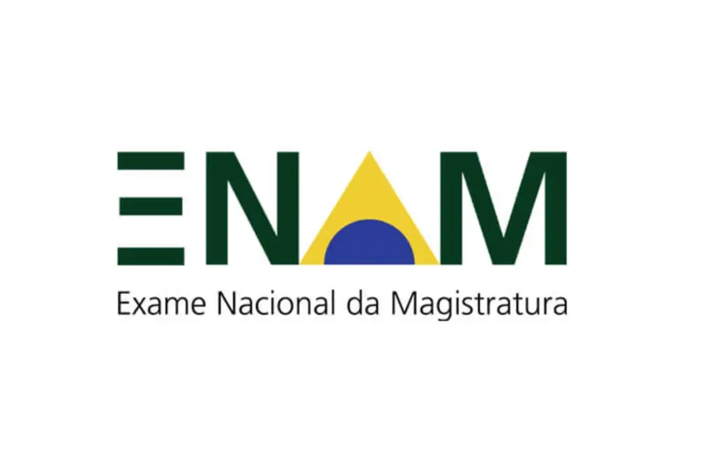 Logo do Exame Nacional de Magistratura em fundo branco