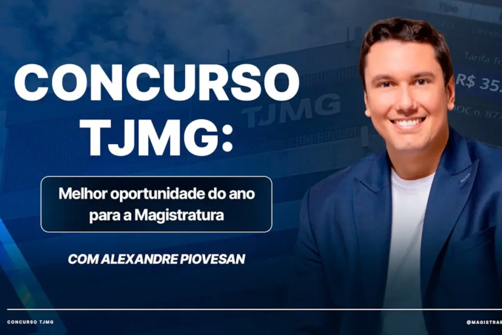 concurso TJMG com o juiz Alexandre Piovesan ao lado