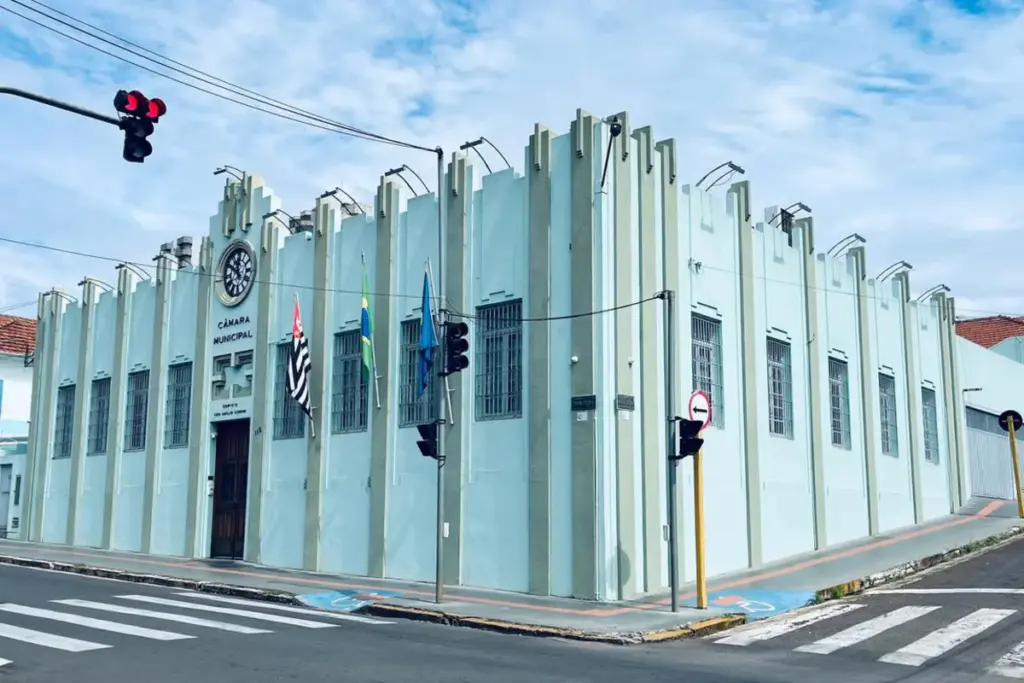 Fachada da Câmara Municipal de Botucatu (SP).