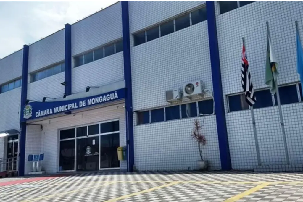 Fachada da Câmara Municipal de Mongaguá, em São Paulo