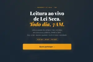 Magistrar tem grupo para estudo diário da Lei Seca; saiba como entrar