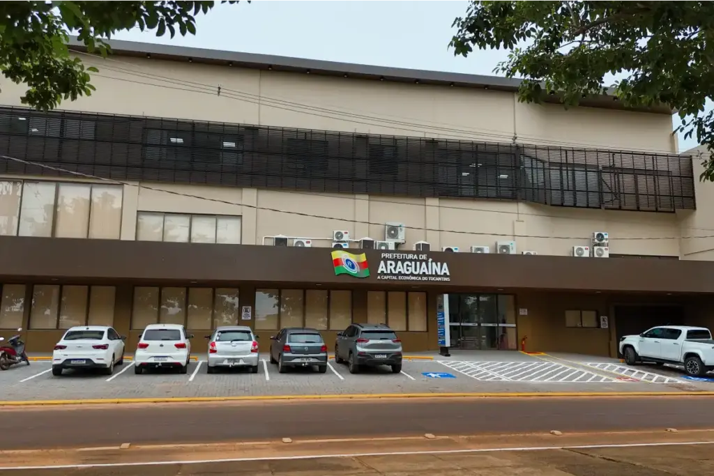 Fachada da Procuradoria-Geral do Município de Araguaína, no Tocantins (TO)
