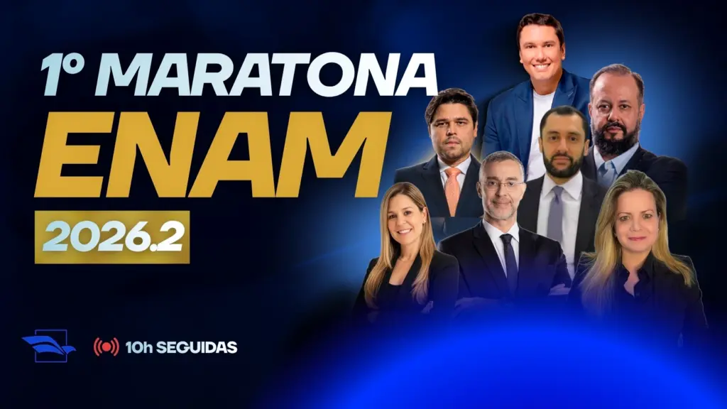 Maratona ENAM 2026.2: Magistrar promove revisão gratuita com mais de 10h de aulas ao vivo neste sábado (1/8)