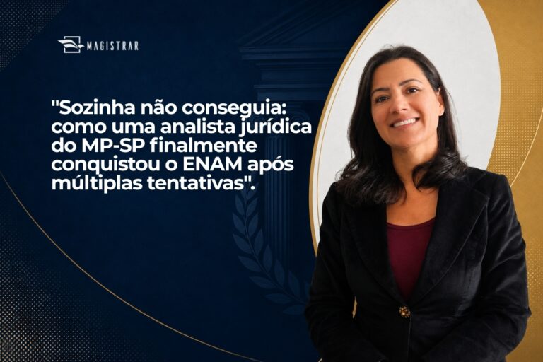 “Sozinha não conseguia”: a metodologia que aprovou a analista do MPSP no ENAM
