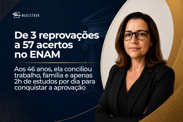 Servidora do TRT6, mãe atípica e aprovada no ENAM estudando 2 horas por dia