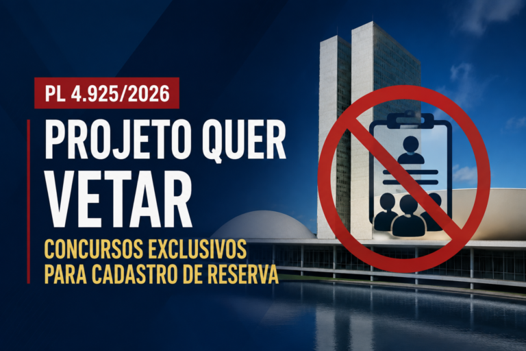 Projeto de Lei quer vetar concursos públicos exclusivos para cadastro de reserva